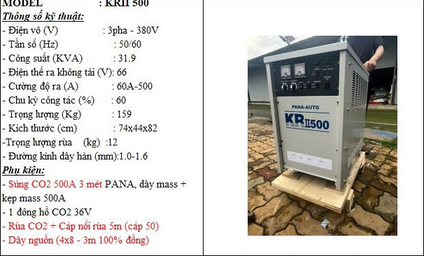 dia chi ban may han mig pana krii 500 tai Hanoi Saigon